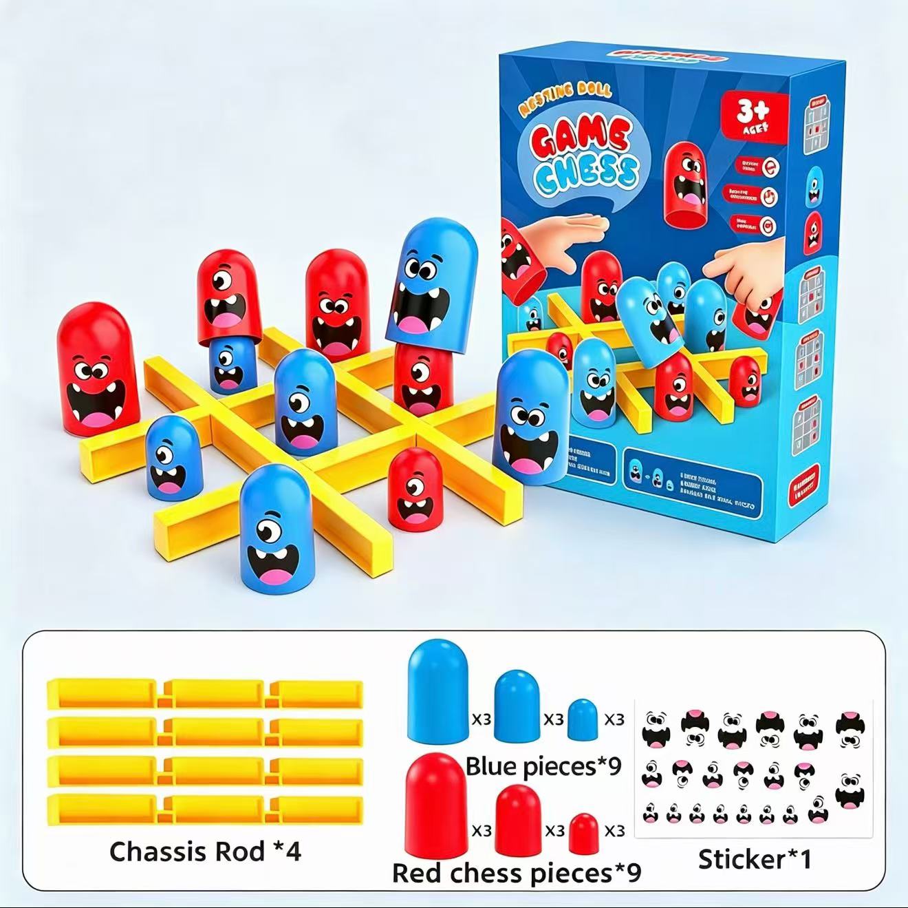 Board Game Live - Juego de Mesa Tic-Tac-Toe Eat-and-Be-Sized con