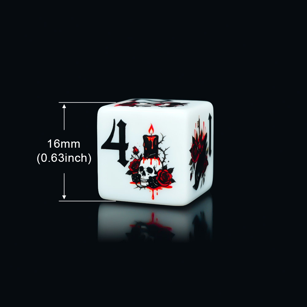12 dados acrílicos D6 de 16 mm - Board Game Live reseña y precio