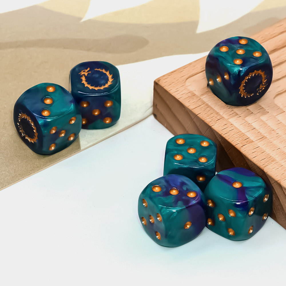 Juego de 6 dados D6 de poliédr - Board Game Live reseña y precio